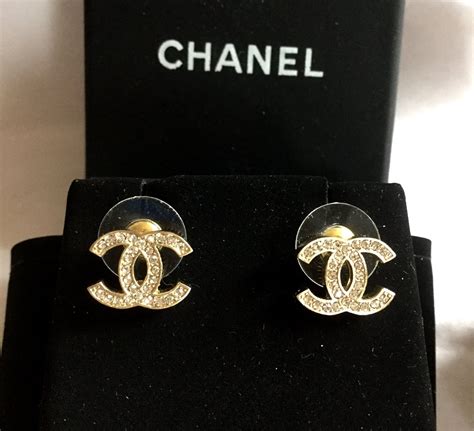 chanel ear studs uk|authentic chanel stud earrings.